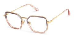 Levi Eyeglasses in Geometric Grey Pink Frame | Zeelool