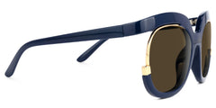 Darice Round Dark-Blue Sunglasses | Zeelool Glasses