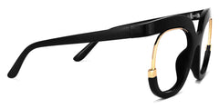 Darice Thick Round Black Frame Glasses | Zeelool
