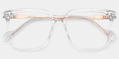Thin Clear Frame Glasses With Square Shape