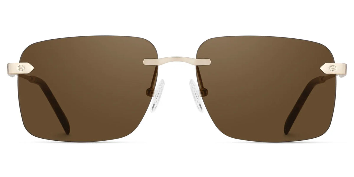 Rey Gold Rectangle Sunglasses Online | Zeelool