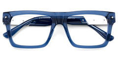 Trent Eyeglasses in Rectangle Blue Frame | Zeelool