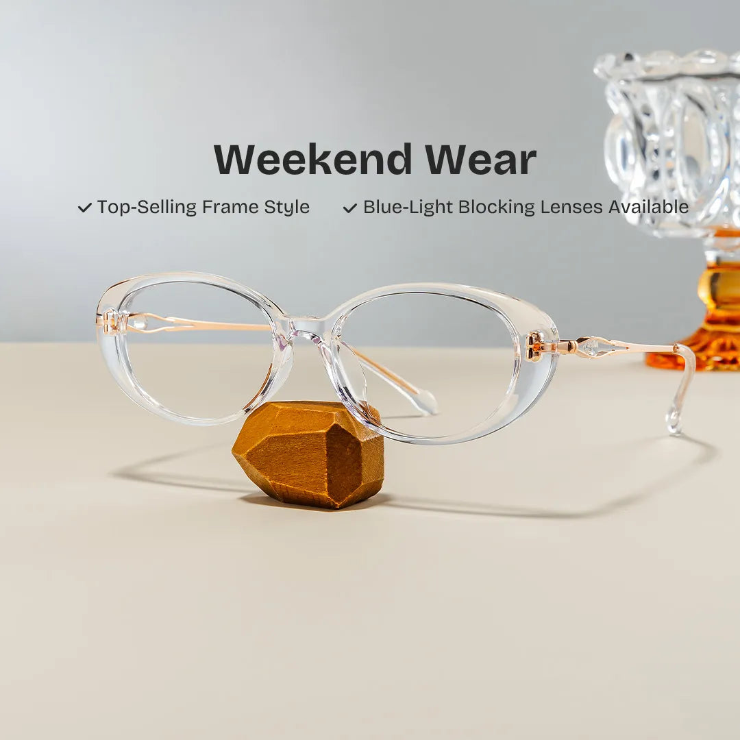 Blaire Clear Frame Glasses with Oval Frame Online | ZEELOOL