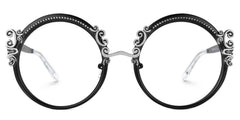 Nelida Designer Black Round Frame Glasses | Zeelool