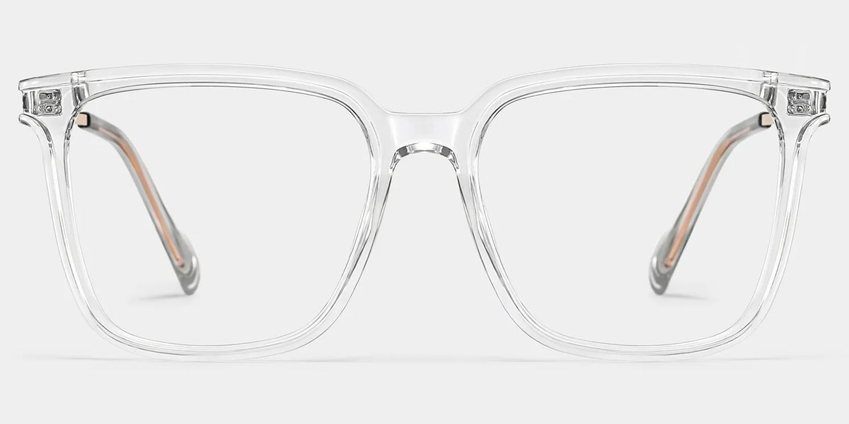 Thin Clear Frame Glasses With Square Shape
