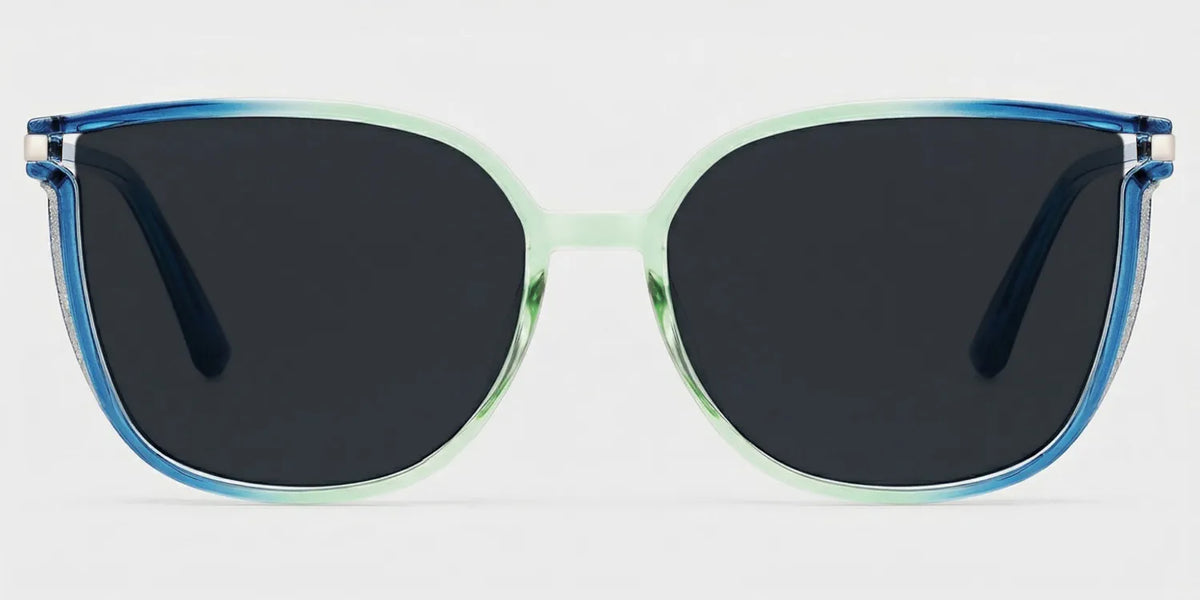 Rodz Square Blue-Green Prescription Glasses and Frames