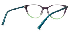 Lucy Cat-Eye Purple-Green Frame Glasses | Zeelool