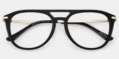 Isabelle Black Aviator glasses | Varsity Athleisure Stripe