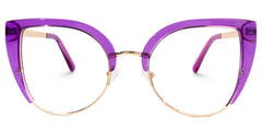 Brewer Cateye Purple Eyeglasses with Translucent Frame