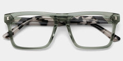 Rectangle Gray Green Eyeglasses- Henry Acetate Frame Glasses
