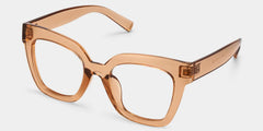 Malcolm Square Clear Beige Frame Glasses | Zeelool