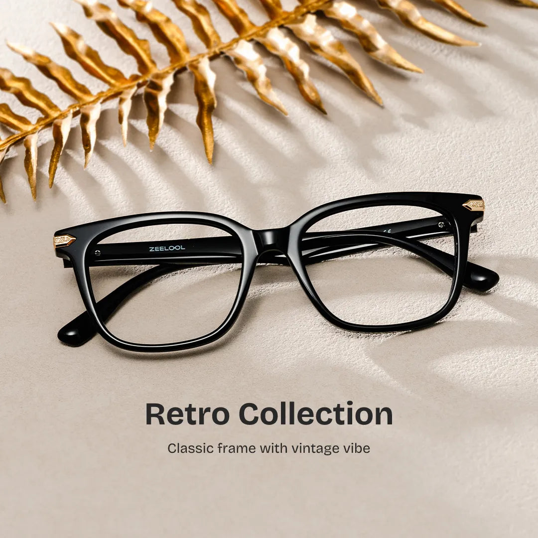 Thomas Black Frame Glasses with Rectangle Frame Online | ZEELOOL
