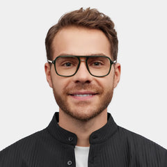 Aviator Kilworth Green Glasses deals -Zeelool Glasses