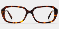 Rowan Brown Tortoise Rectangle Glasses for Women | ZEELOOL