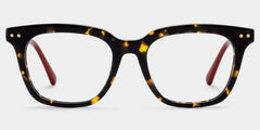 Angela Tortoise Rectangle Glasses | Retro Campus Essential
