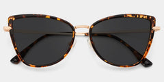 Cat eye Tortoise Eyeglasses- Sloane Mixed Frame Glasses