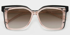 Twolla Square Beige Glasses and Black Edge Frame