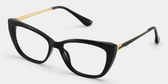 Harlow Black Frame Glasses with Rectangle Frame Online | ZEELOOL