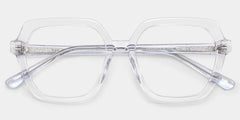 Devon Geometric Clear Hexagon Glasses for Women | ZEELOOL