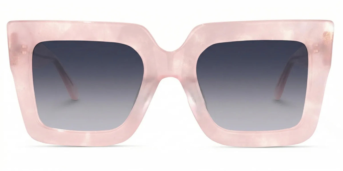 Brandon Square Pink Wide Frame Glasses | Zeelool Optical