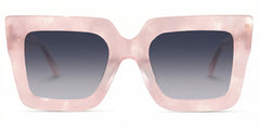Brandon Square Pink Wide Frame Glasses | Zeelool Optical