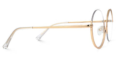 Flozif Gold Metal Circle Wire Frame Glasses | Zeelool