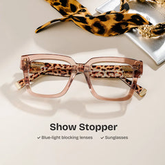 Caius Beige Frame Glasses with Square Frame Online | ZEELOOL