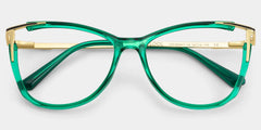 Cateye Yomary Green Eyeglasses and Glasses Frames Deals
