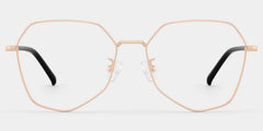 Bivins Geometric Gold Thin Frame Glasses | Zeelool