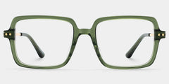 Asher Green Rectangle Glasses | Slim Varsity Essential