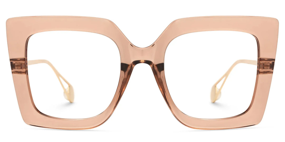 Qatar Square Beige Eyeglasses and Thick Frames