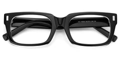 Designer Rectangular Glasses with Clear Rim of Black Frame