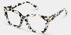 Dax Square cow print Frame Eyeglasses for Women| ZEELOOL