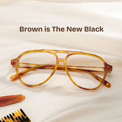 Drew Light Brown Tortoise Aviator Glasses for Teenager | ZEELOOL