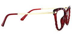 Lucas Cateye Red Eyeglasses with TR90 Frame