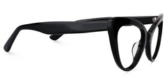 Claudette Cat Eye Pure Black Frame Glasses | Zeelool