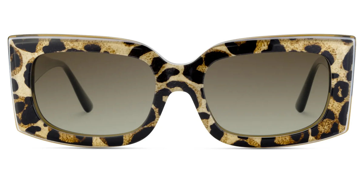 Orduno Brown Leopard Rectangle Shape Eyeglasses | Zeelool