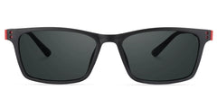 Cheche Rectangle Black Sunglasses for Women and Men