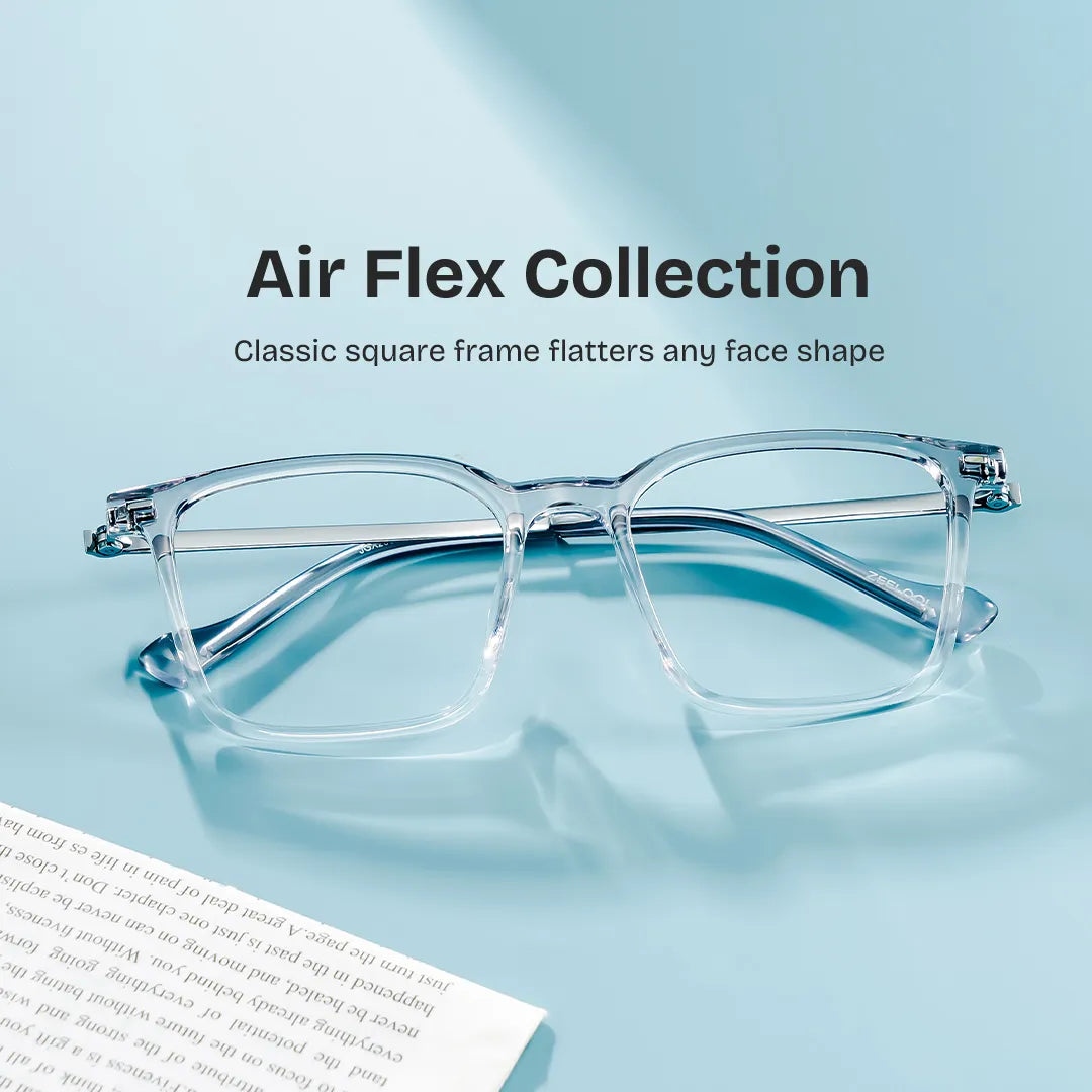 Archer Men Grey Glasses in Rectangle Frames | ZEELOOL