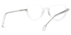 Felicia Clear Semi-Rimless Cat Eye Glasses for Women