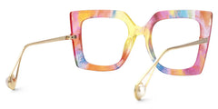 Qatar Square Rainbow Painted Thick Big Frame Glasses