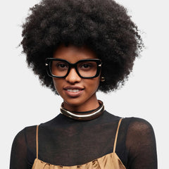 Neon Black Frame Prescription Glasses with Square Shape | ZEELOOL