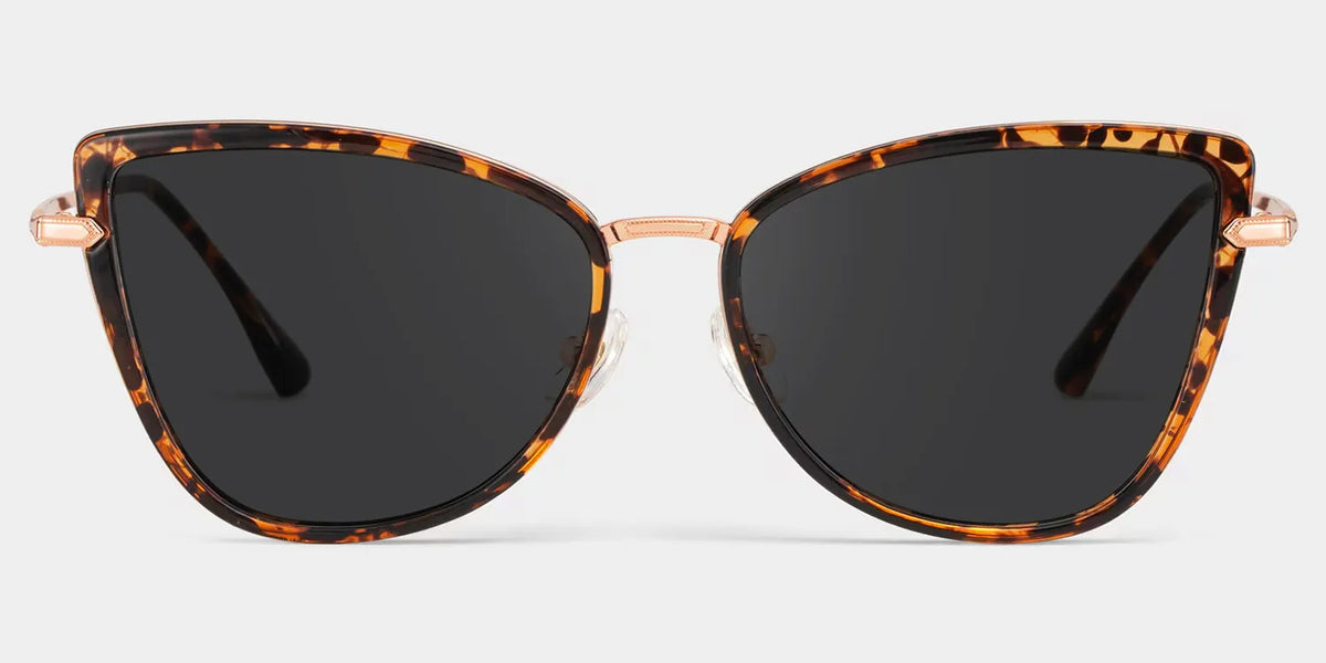 Cat eye Tortoise Eyeglasses- Sloane Mixed Frame Glasses