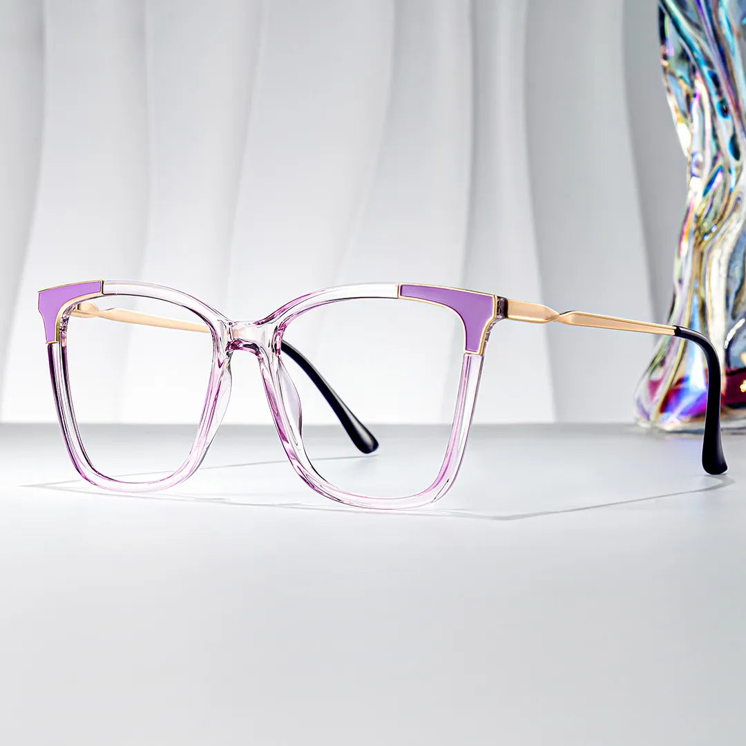 Purple Square Frame Glasses