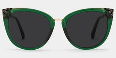 Dalton Cat Eye Sunglasses with Dark Green Frames