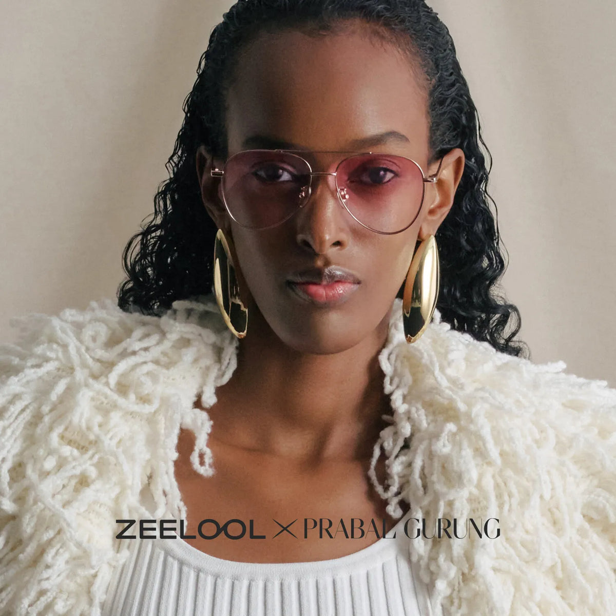 Cher Metal Rose Gold Aviator Sunglasses | ZEELOOL x Prabal Gurung