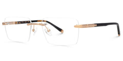 Tortoise Mixed-Materials Rectangle Eyeglasses- Savitrie
