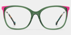 Nico Eyeglasses in Square Green Pink Frame | Zeelool