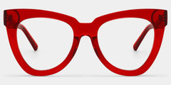 Yaser Cat-eye Red Eyeglasses and Acetate Frames
