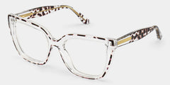 Mirta Square Tortoise Eyeglasses and Clear Frame